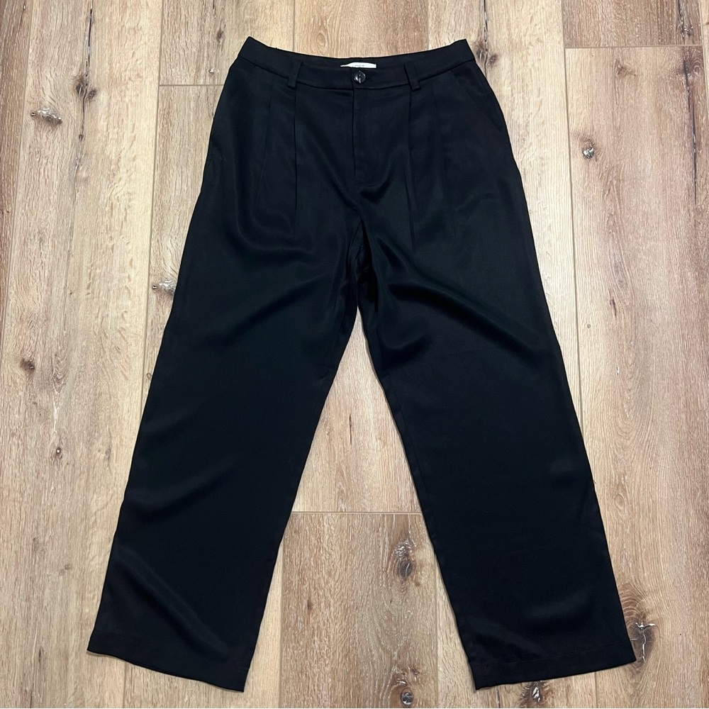 Loft black pleated pants